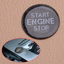 Etiqueta engomada del botón de arranque y parada del motor, tapa embellecedora de fibra de carbono para VW Touareg Phaeton 2024 - compra barato