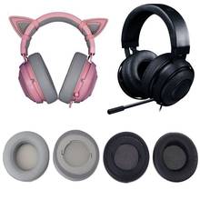 Substituição eapads earmuffs almofada para razer kraken 7.1 chroma v2 usb gaming pro v2 fone de ouvido c90f 2024 - compre barato