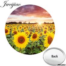 Youhaken The Sunshine with Sunflowers Mini One Side Flat Pocket Mirror Beautiful Compact Portable Makeup Vanity Hand Mirrors 2024 - buy cheap
