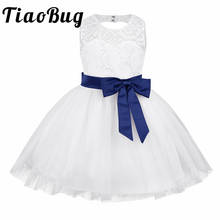 Toddler Baby Girls Dress Flower Dress Party Birthday Wedding Princess Toddler Newborn Bowknot Floral Lace Formal Party Dresses 2024 - buy cheap
