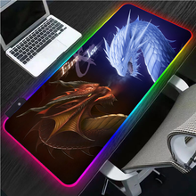 Gamer WOW Latest RGB Anime Dragon Mouse Pad XXL Game Set LED USB Game Mouse Pad Dragon Laptop Accessories Keyboard Gaming Desk 2024 - buy cheap