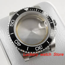 40mm GMT version Sapphire glass black ceramic bezel 316L stainless steel Watch Case fit ETA 2836 miyota 8215 movement-BK43 2024 - buy cheap