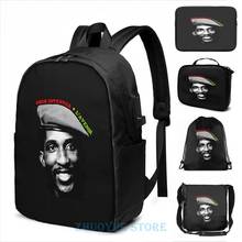 Mochila con estampado divertido de Thomas Sankara para hombre y mujer, morral escolar con carga USB, bolso de viaje para ordenador portátil 2024 - compra barato