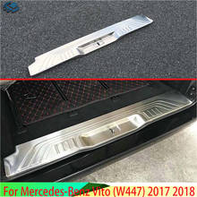 For Mercedes-Benz Vito (W447) 2017 2018 Car Accessories Stainless Steel Rear Trunk Scuff Plate Door Sill Cover Molding Garnish 2024 - buy cheap