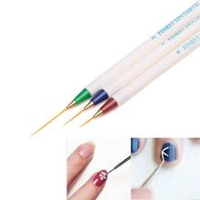 3pcs/set Gel Nail Art Design Set 3D Manicure Ultra-thin Line Drawing Pen Dotting Painting Polish Brush Pen Manicure Tools 2024 - купить недорого