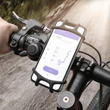 Silicone Universal Bicycle Mobile Phone Holder Motorcycle Mount Buckle Pull Non-slip For Smartphone GPS Handlebar Bracket Tripod 2024 - buy cheap