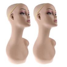 Cabeza de maniquí para peluca femenina, accesorio de cabeza de maniquí ABS, joyería, sombrero, soporte de busto de exhibición, 2 uds. 2024 - compra barato