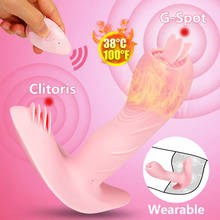Wearable Butterfly Vibrator Clitoris Stimulator G Spot Dildos Massager Heating Wireless Remote Vibrators Sex Toys for Women 2024 - buy cheap