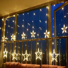 Decorações de natal de ano novo para luzes de casa ao ar livre led string branco quente navidad natal decoração 12 estrelas decoração da lâmpada. 2024 - compre barato