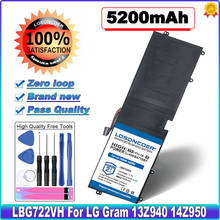 5200mAh Bateria Do Portátil Para LG Gram 13Z940 14Z950 LBG722VH EAC62198201 13ZD940 14ZD960-GX5GK EAC621982 LBP7221E 2024 - compre barato