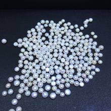 10pcs Button Natural freshwater Pearl beads High Quality no Hole made beads for Jewelry Making DIY Accessories  5MM 6MM 2024 - buy cheap