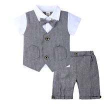 Baby Boys Clothing Sets 2020 Summer Boys Clothes Gentleman T-shirt+Shorts 2pcs Outfits  Kids Boys Sport Suit Children Clothing 2024 - buy cheap
