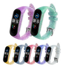 Glitter Silicone strap for Xiaomi Mi band 5 4 3 Bling Shiny Soft Wristband replacement Colorful for Xiomi Miband 3 4 5 wrist 2024 - buy cheap