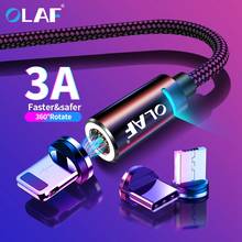 OLAF Magnetic Micro USB Cable For iPhone Samsung Android Fast Charging Magnet Charger USB Type C Cable Mobile Phone Cord Wire 2024 - buy cheap