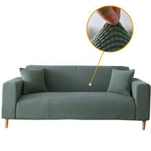 Funda elástica de franela de tela lisa para sofá, cubierta gruesa a cuadros, elástica, todo incluido, antideslizante, seccional, 1, 2, 3, 4 asientos 2024 - compra barato