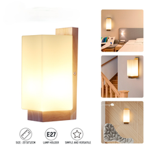 5024 Nordic Oak LED Wall Lamp E27 Base Indoor High-end Design Household Lamp Suitable for Hotel Bedroom Bedside Lamp 2024 - buy cheap