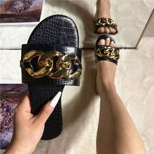 Zapatillas De cadena sexys para Mujer, sandalias De Punta abierta, chanclas planas antideslizantes, zapatos De playa para Mujer 2024 - compra barato
