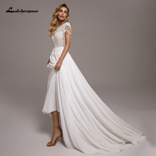 Lakshmigown Boho Wedding Dress 2021 vestido de novia Plus Size Chiffon Beach A Line Wedding Gown Lace Backless Robe de mariee 2024 - buy cheap