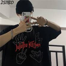 Anime Men's tshirt Jujutsu Kaisen Summer Harajuku Cool Unisex Short Sleeve t shirt Yuji Itadori Printed Streetwear T-shirt Tops 2024 - купить недорого