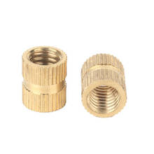 10 piezas M8 diámetro exterior 10mm tipo A inserto de cobre de doble paso, Tuercas de cobre de inyección, tuerca moleteada de latón, 8mm-16mm de longitud 2024 - compra barato