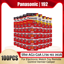 100Pcs Panasonic 192 Original 1.5V 0%Hg Button Cell Batteries LR41 192 SR41 AG3 G3A L736 192 392A For calculator toy smart watch 2024 - buy cheap