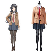 Rascal Does't Dream of a Dreaming Girl-Azusagawa Sakuta/Sakurajima Mai, disfraz de uniforme, traje de Carnaval y Halloween 2024 - compra barato