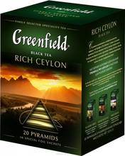 Чай Greenfield "Rich Ceylon", черный, 20 пирамидок 2024 - купить недорого