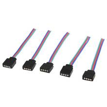 5 Pcs RGB LED Light Strips 4 Pin Female Connector Cable 2024 - compre barato