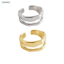 Kikichicc кольцо из стерлингового серебра 925 пробы с большим размером золота 2020 модное роскошное кольцо с манжетами в стиле рок панк ювелирное изделие лучший подарок 2024 - купить недорого