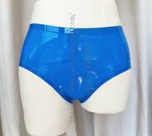 Sexy blue gay latex underwear 100% handmade women's latex bondage briefts what is made of natural & flexible latex materials 2024 - buy cheap