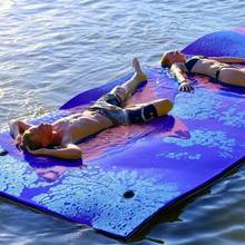 Alfombrilla de agua flotante resistente al desgarro, Isla enrollable XPE de 2 capas para piscina, lago, océano, almohadilla flotante para piscina 2024 - compra barato