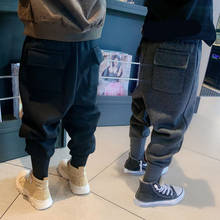 Pantalones bombachos para bebés, ropa de algodón, color negro y gris, con bolsillos traseros 2024 - compra barato