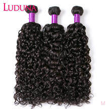 Luduna-aplique de cabelo humano ondulado malaia, extensão capilar não-remy, 1, 3 ou 4 feixes de fios 2024 - compre barato