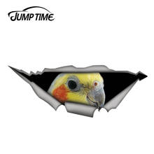Время прыжков 13 см х 4,8 см гнездо для попугая наклейка-наклейка рваные металлические наклейки дикие автомобильные наклейки с животными бампер для окна 3D Стайлинг автомобиля 2024 - купить недорого