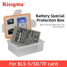 Kingma 6 pçs BLS-5 bateria de plástico caso titular caixa armazenamento para olympus E-PL6 E-PL9 E-PL8 E-PL7 E-PM2 E-P3 ep2 E-M10 mark iii E-M 2024 - compre barato