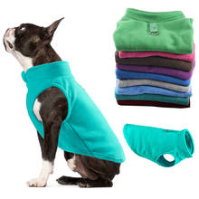 Теплая Флисовая Куртка для питомца на липучке, зимняя одежда для маленьких собак, толстовки для чихуахуа, мопса, щенков, кошек, одежда, костюм 2024 - купить недорого