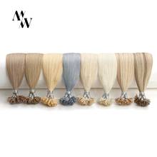 MW Remy Keratin U Tip Fusion Human Hair Extensions 16-28 inches Natural Straight Pre Bonded Capsules Fusion Blonde Hair 2024 - buy cheap