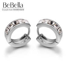 BeBella-pendientes de tuerca con cristales Swarovski para mujer y niña, joyería de moda romántica, regalo de cumpleaños y Navidad 2023 - compra barato
