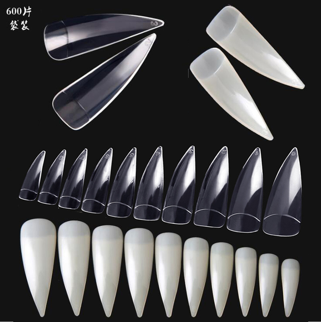 Eagle Claw Nail Tips 0 9size False Nails Pointy Sharp Acrylic Nail Tips Half Cover Long Stilettos Nails Clear Nature 600pcs Td45 Buy Cheap In An Online Store With Delivery Price Comparison Specifications