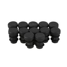 Hot 12 Pcs Plastic 12mm Pipe End Blanking Caps Bung Tube Insert Plug Round Black 2024 - buy cheap