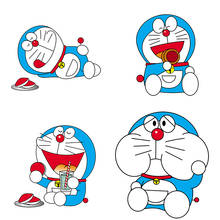 Three Ratels QC419-calcomanía de anime para Doraemon, pegatina para el cuerpo del coche, pegatinas de pared para decoración del hogar 2024 - compra barato