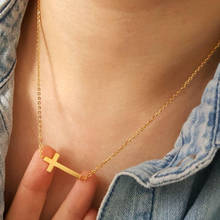 Jesus Cross Vintage Necklace Women Men Religious Jewelry Stainless Steel Bijoux Femme Gold Color Chain Collier Bisuteria 2020 2024 - buy cheap