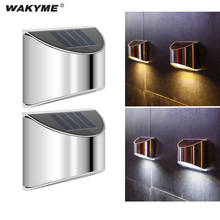 WAKYME 2pcs/lot LED Solar Light Waterproof Wall Lamp Solar Powered Outdoor Path Street Courtyard Garden Light Floodlights 2024 - buy cheap