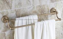Towel Bar Double Towel Rail for Bathroom Wall Mounted Antique Brass Towel Holder Bathroom Accessories Nba093 2024 - buy cheap
