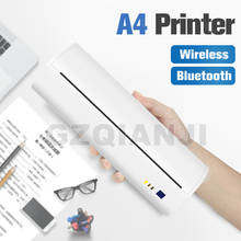 Портативный термопринтер A4, мобильный мини-принтер Bluetooth A4, фотопринтер без чернильного принтера со встроенным аккумулятором для ПК на android, поддержка PDF-файлов 2024 - купить недорого