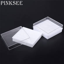Pinksee 10 шт./упак. простой Мода Пластик прозрачный серьги коробка для хранения ювелирных изделий Чехол Дисплей мелких предметов, косметики, органайзер для 6x6x2 см 2024 - купить недорого