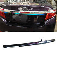 Car Panel ABS Chrome Rear Door Trunk Tailgate Frame Plate Trim Lamp 1pcs(With Light) For Toyota Vios/Yaris/Sedan 2014 2015 2016 2024 - buy cheap