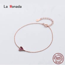 Женский роскошный браслет La Monada, изящное ювелирное изделие из серебра 925 пробы с милым сердечком, браслеты из стерлингового серебра 925 пробы 2024 - купить недорого