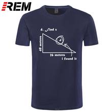 REM Mathematical Triangle Math Science Funny Print Men T Shirt Street Style Problem Solving Cotton Short Sleeve Men's T-Shirt 2024 - buy cheap