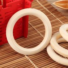 5pcs 70mm Baby Toys Beech Wooden Baby Teething Rings Baby Teethers Baby Accessories For Baby Necklace Bracelet Making DIY Craft 2024 - buy cheap